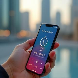 Person using EmTop Up Solutions app for a mobile recharge in Dubai